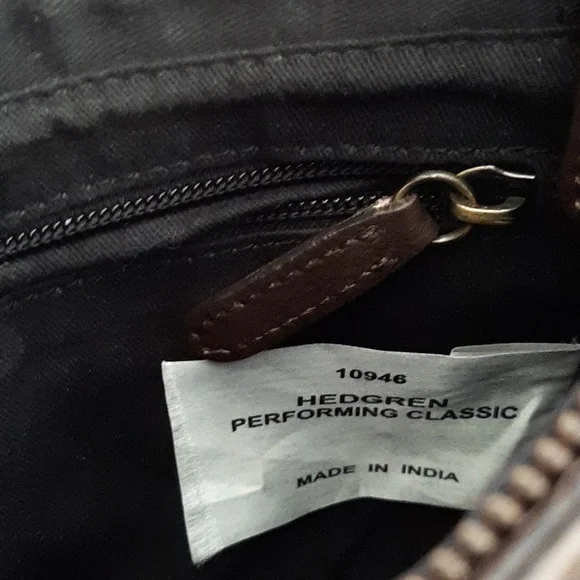 HEDGREN Brown Leather Crossbody Bag - Adjustable Strap - Great Condition - Picture 13 of 15